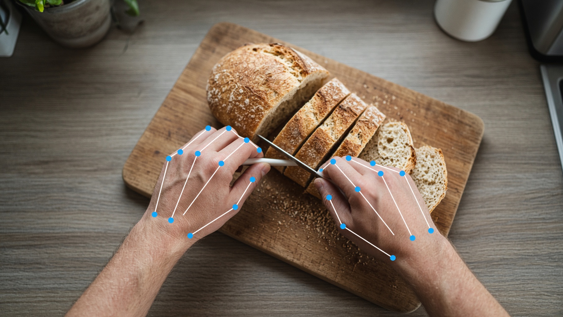 Slice a loaf.