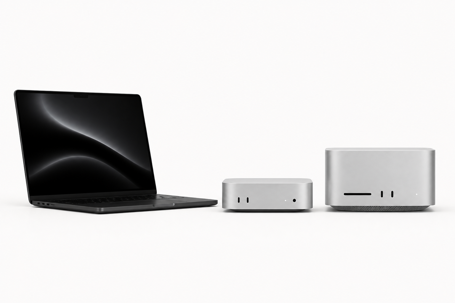 MacBook, Mac mini, and Mac Studio